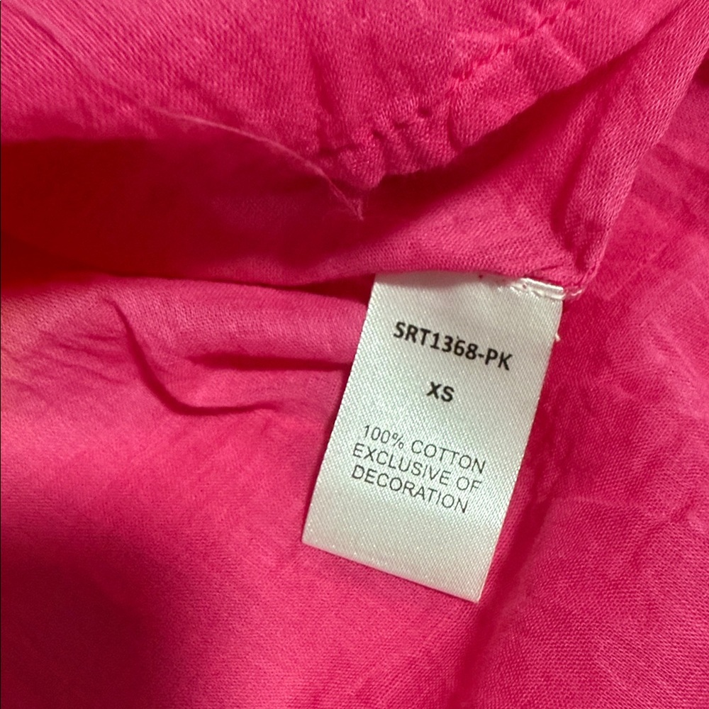 T H L M women’s Pink & Orange Tie-Dye Tiered Dress size XS - Picture 8 of 12